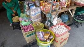 Palm sugar sold at the market