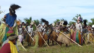 Traditional dance of school kids at Kapal Village, 2012